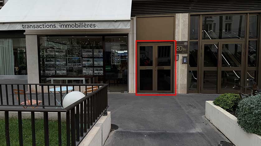 Pedestrian access to the garage